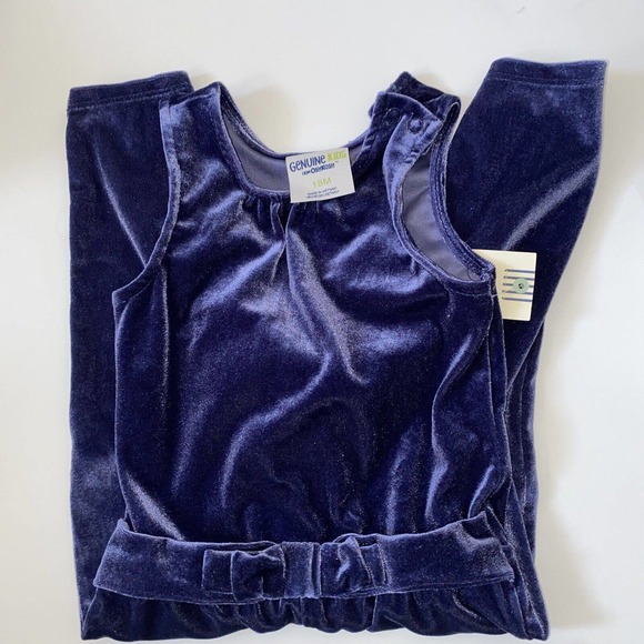 OshKosh Nightfall Blue Snap Leg Jumpsuit 18 months New with Tags - Picture 4 of 6